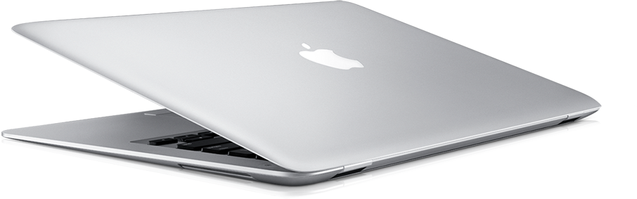 macbook air with lid slightly open